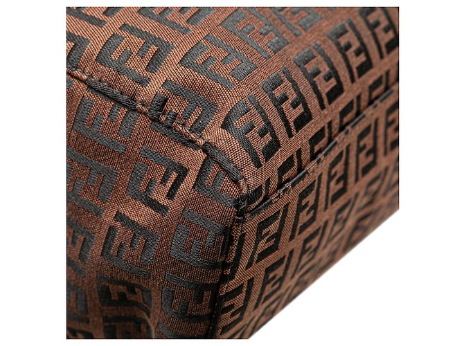 Fendi Braune Zucchino Canvas Tasche - Ansicht 10