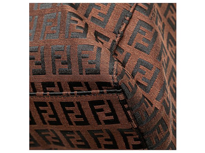 Fendi Braune Zucchino Canvas Tasche - Ansicht 11
