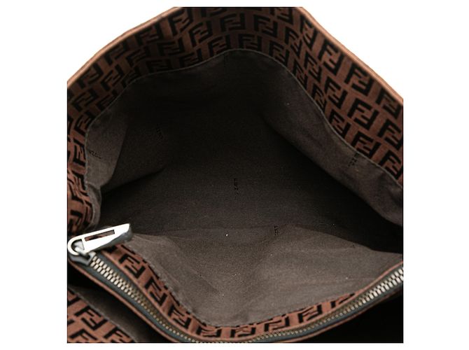 Fendi Braune Zucchino Canvas Tasche - Ansicht 4