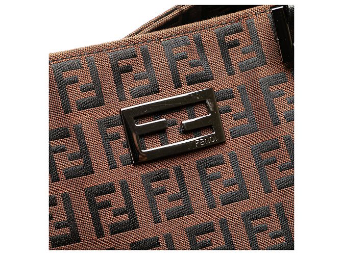 Fendi Braune Zucchino Canvas Tasche - Ansicht 9