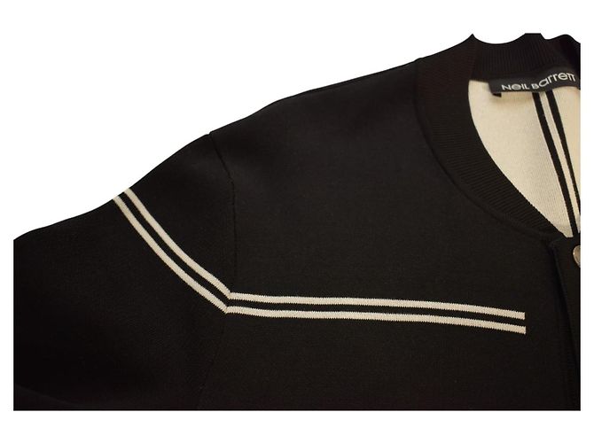 Giacca Neil Barrett a righe bianche e nere XXL Nero - view 12