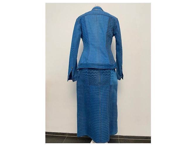 Vestido Marine Serre de denim de algodón estampado Moon Azul - vista 10