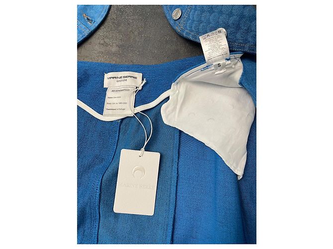 Vestido Marine Serre de denim de algodón estampado Moon Azul - vista 2