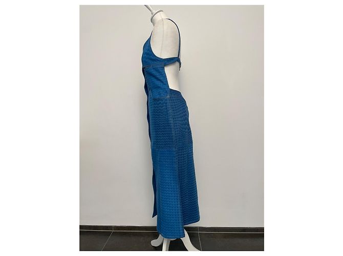 Vestido Marine Serre de denim de algodón estampado Moon Azul - vista 5