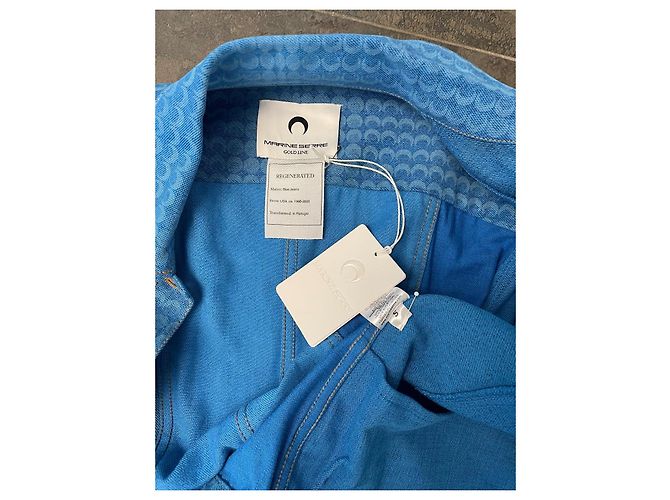 Chaqueta Marine Serre de denim con estampado Moon azul - vista 2