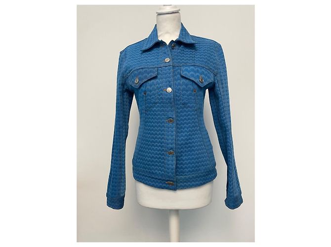 Chaqueta Marine Serre de denim con estampado Moon azul - vista 4