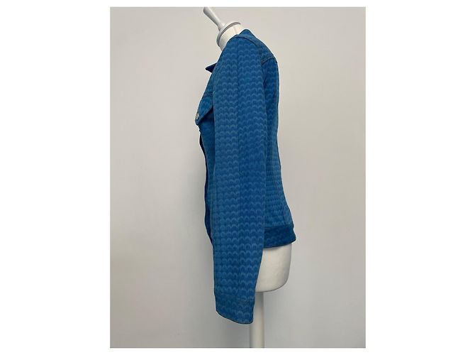 Chaqueta Marine Serre de denim con estampado Moon azul - vista 5