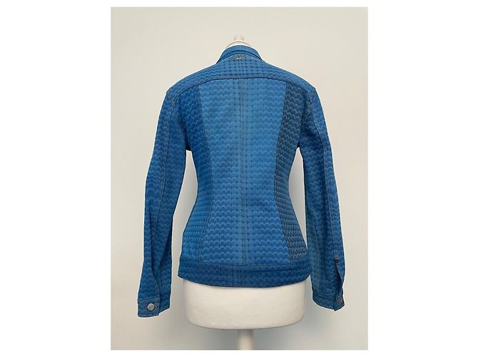 Chaqueta Marine Serre de denim con estampado Moon azul - vista 6