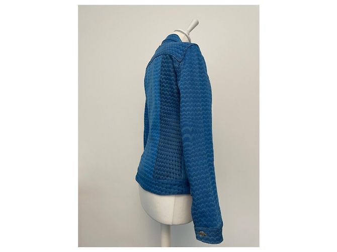 Chaqueta Marine Serre de denim con estampado Moon azul - vista 7