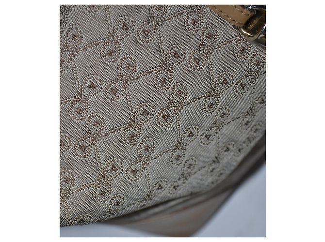 Borsa Anya Hindmarch in pelle e tela marrone beige - vista 3