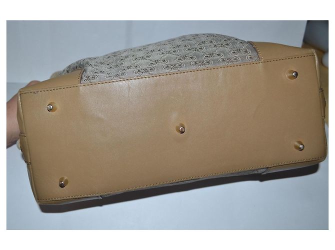 Borsa Anya Hindmarch in pelle e tela marrone beige - vista 5