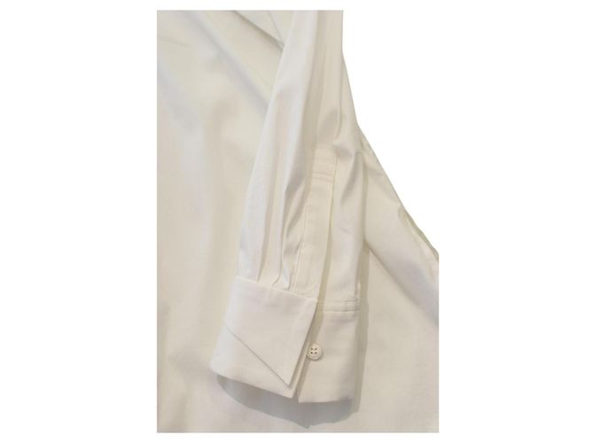 Issey Miyake Camisa Blanca de Algodón Plisado Talla 3 Blanco - vista 8