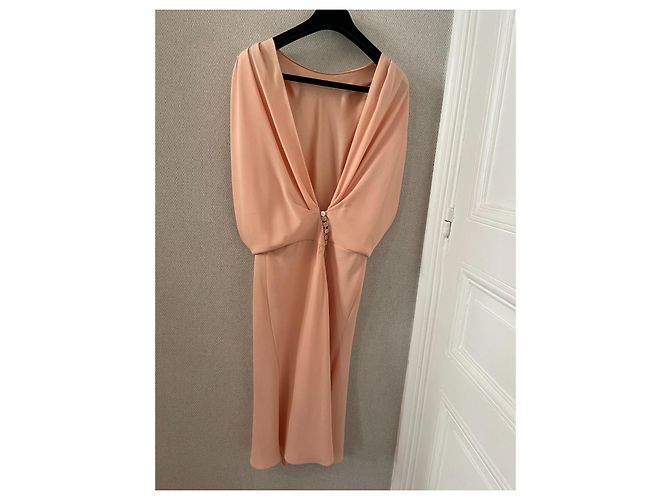 John Galliano Rosée Kleid in Rosa Crepe - Ansicht 4