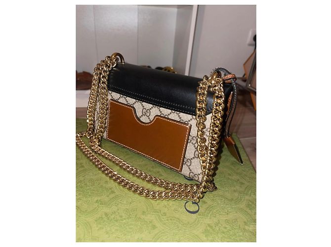 Borsa Gucci Padlock Tela Supreme GG Nera Nero - vista 6