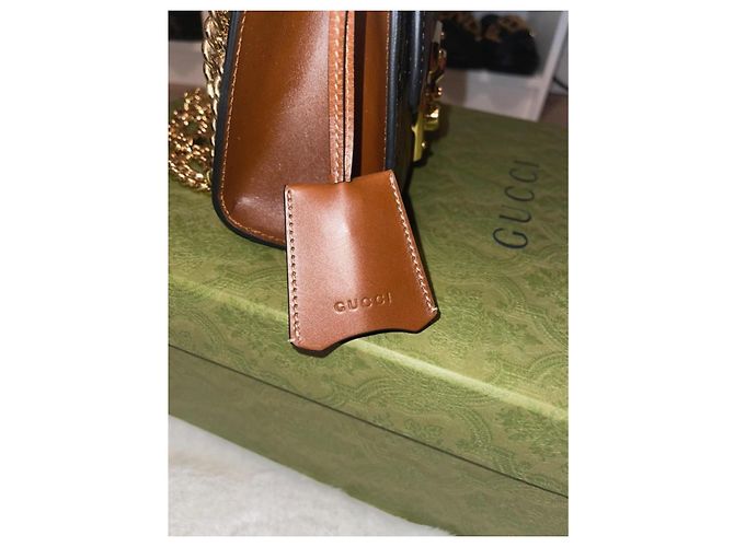 Borsa Gucci Padlock Tela Supreme GG Nera Nero - vista 8