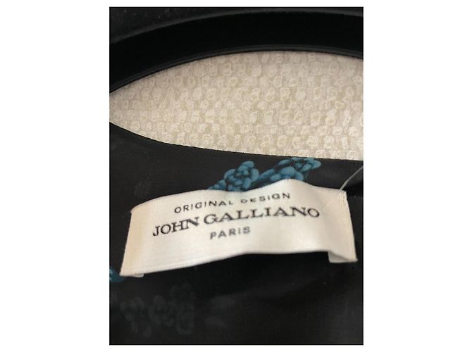 John Galliano Kleid Midnight Bloom Blau - Ansicht 6