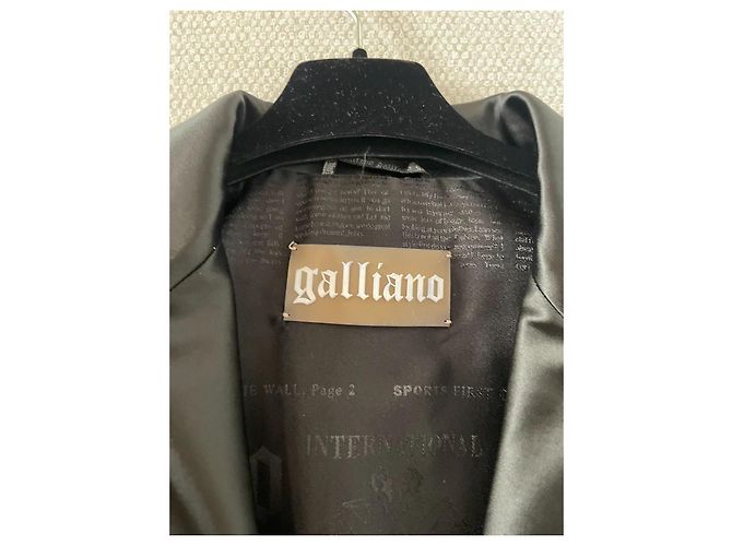 John Galliano Schwarze Satinjacke - vista 3