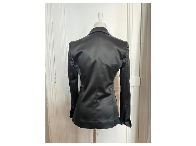 John Galliano Schwarze Satinjacke - vista 4