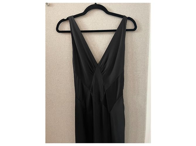 John Galliano Lola Satin Kleid Schwarz - Ansicht 3
