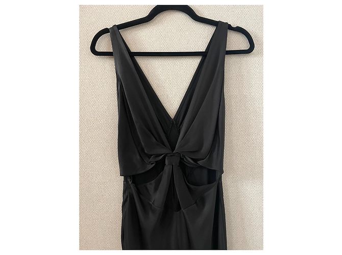 John Galliano Lola Satin Kleid Schwarz - Ansicht 5
