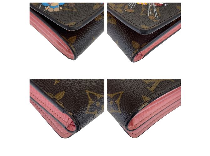 Portafoglio Victorine Monogram Vivienne di Louis Vuitton Marrone Rosa - vista 3
