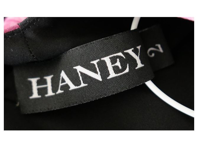 Vestido de seda con estampado de orquídeas Haney y dobladillo asimétrico Negro Rosa - vista 5