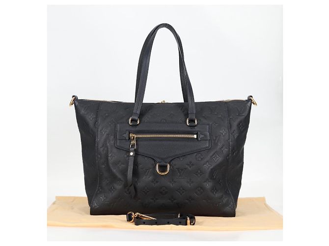 LOUIS VUITTON Borsa Tote Lumineuse PM Monogram Empreinte Nera M93410 Auth 124191A Nero - vista 12