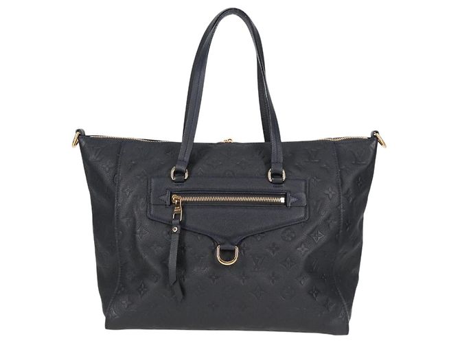 LOUIS VUITTON Borsa Tote Lumineuse PM Monogram Empreinte Nera M93410 Auth 124191A Nero - vista 13