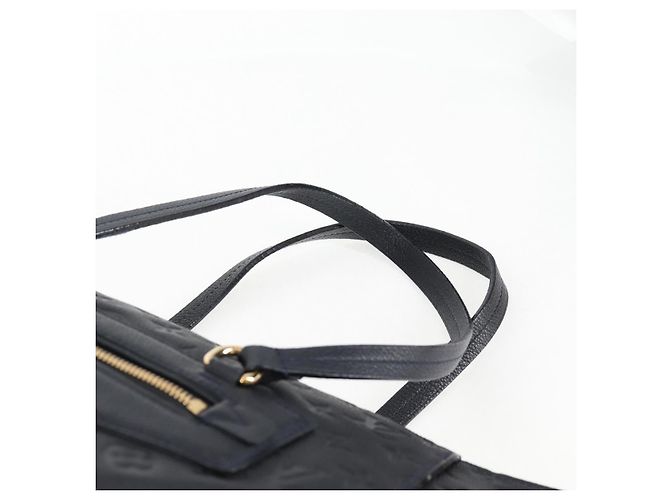 LOUIS VUITTON Borsa Tote Lumineuse PM Monogram Empreinte Nera M93410 Auth 124191A Nero - vista 14