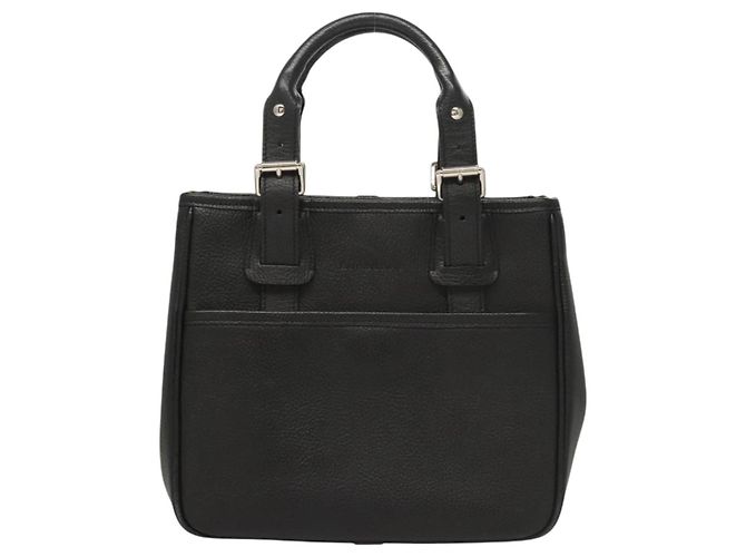 Borsa a mano in pelle nera e argento autentica BA1908 di BURBERRY Nero - vista 2