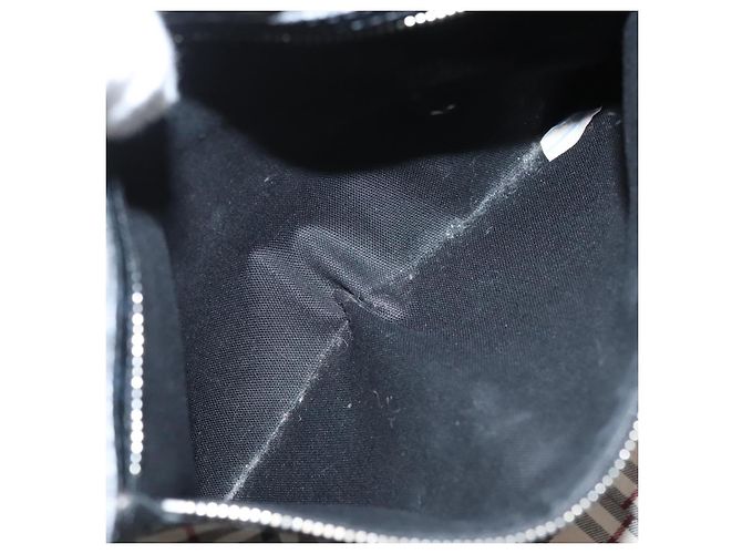 Borsa a mano in pelle nera e argento autentica BA1908 di BURBERRY Nero - vista 20
