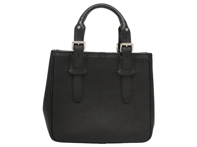 Borsa a mano in pelle nera e argento autentica BA1908 di BURBERRY Nero - vista 3