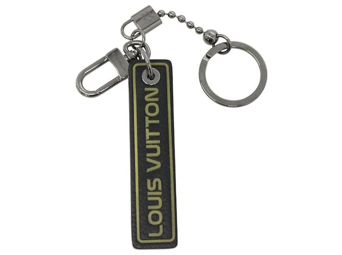 LOUIS VUITTON Portachiavi Tab Anello Chiave Pelle Nera MP2211 LV Auth bs25709 Nero - vista 2