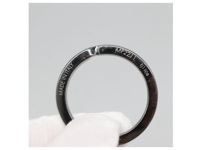 LOUIS VUITTON Portachiavi Tab Anello Chiave Pelle Nera MP2211 LV Auth bs25709 Nero - vista 6