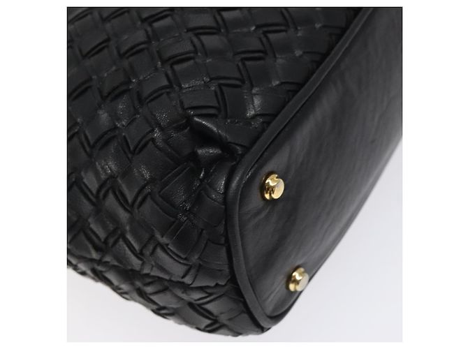 BALLY Borsa a Spalla Trapuntata in Pelle Nera e Oro Auth BA1832 Nero D'oro - vista 11
