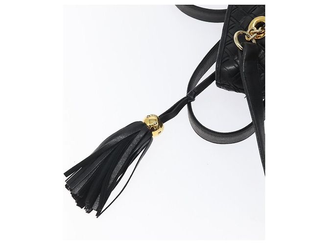 BALLY Borsa a Spalla Trapuntata in Pelle Nera e Oro Auth BA1832 Nero D'oro - vista 15