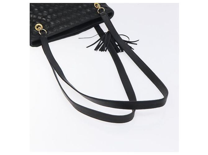 BALLY Borsa a Spalla Trapuntata in Pelle Nera e Oro Auth BA1832 Nero D'oro - vista 7