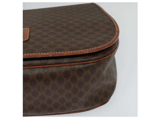 Céline Borsa a spalla in tela Macadam CELINE in pelle PVC marrone oro Auth bs25678 D'oro - vista 11