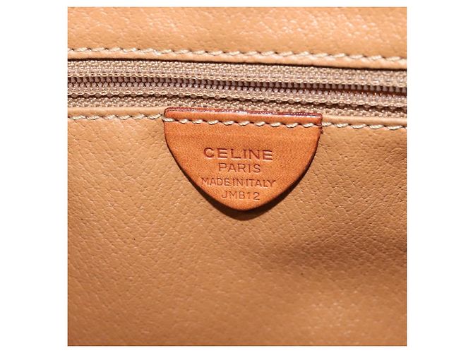 Céline Borsa a spalla in tela Macadam CELINE in pelle PVC marrone oro Auth bs25678 D'oro - vista 16