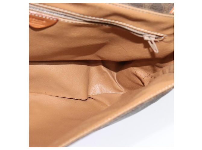 Céline Borsa a spalla in tela Macadam CELINE in pelle PVC marrone oro Auth bs25678 D'oro - vista 18