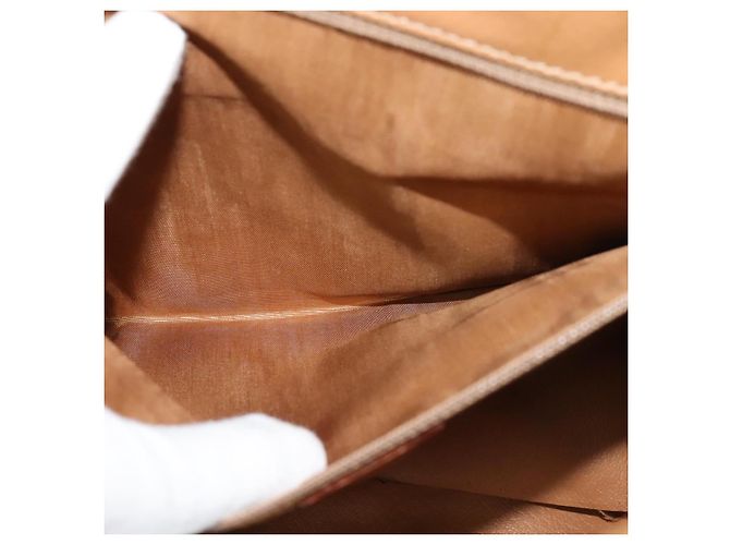 Céline Borsa a spalla in tela Macadam CELINE in pelle PVC marrone oro Auth bs25678 D'oro - vista 20