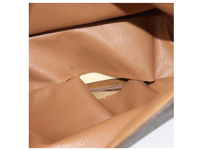 Céline Borsa a spalla in tela Macadam CELINE in pelle PVC marrone oro Auth bs25678 D'oro - vista 21