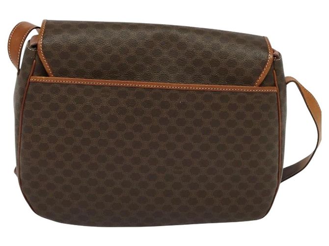 Céline Borsa a spalla in tela Macadam CELINE in pelle PVC marrone oro Auth bs25678 D'oro - vista 3