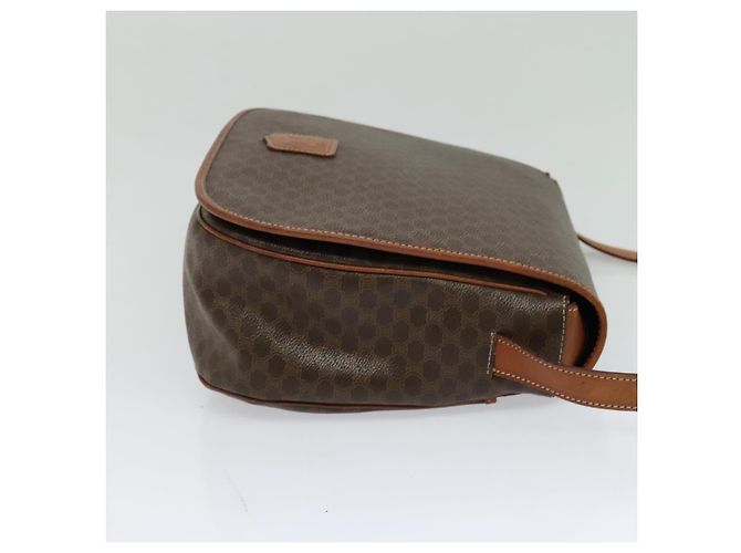 Céline Borsa a spalla in tela Macadam CELINE in pelle PVC marrone oro Auth bs25678 D'oro - vista 5