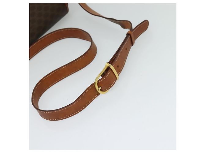 Céline Borsa a spalla in tela Macadam CELINE in pelle PVC marrone oro Auth bs25678 D'oro - vista 7