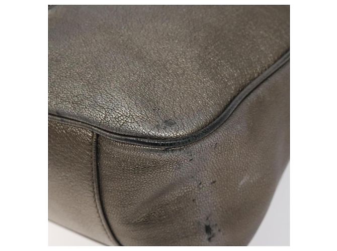 Borsa a spalla in pelle oro champagne Auth BA1746 di Salvatore Ferragamo - vista 10