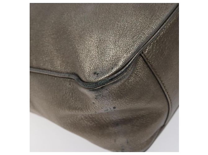 Borsa a spalla in pelle oro champagne Auth BA1746 di Salvatore Ferragamo - vista 11