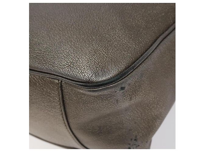 Borsa a spalla in pelle oro champagne Auth BA1746 di Salvatore Ferragamo - vista 12