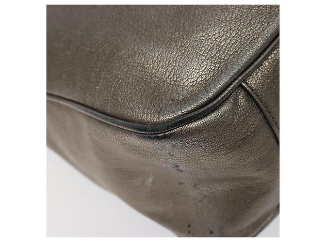 Borsa a spalla in pelle oro champagne Auth BA1746 di Salvatore Ferragamo - vista 13