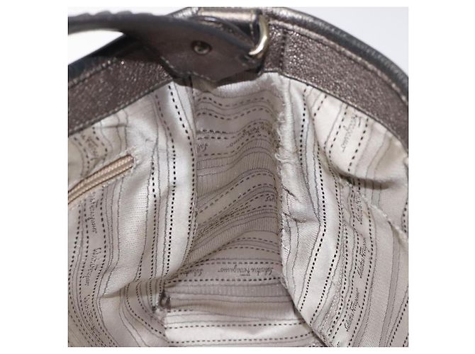 Borsa a spalla in pelle oro champagne Auth BA1746 di Salvatore Ferragamo - vista 16